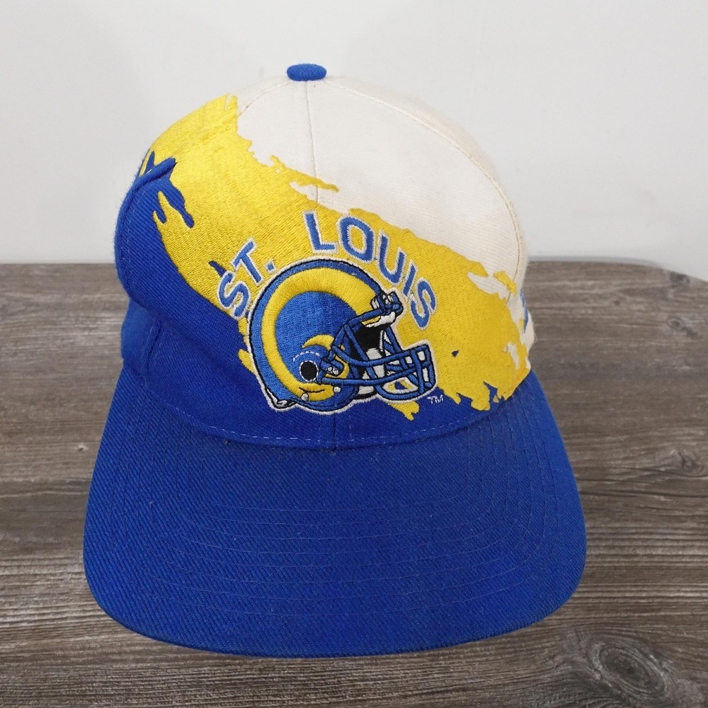 Vintage St Louis Rams Logo Athletic Spash Pro Line Snapback baseball Hat Cap